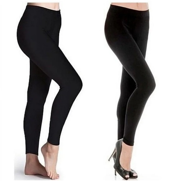 GOLD MEDAL Black High Waisted Fleece Lined Leggings S/M NWOT - Picture 1 of 9
